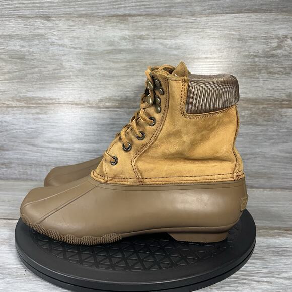 Sperry Women’s Top-Sider Salt Water Waterproof Rubber Leather Duck Boots Size 7 - Picture 1 of 9